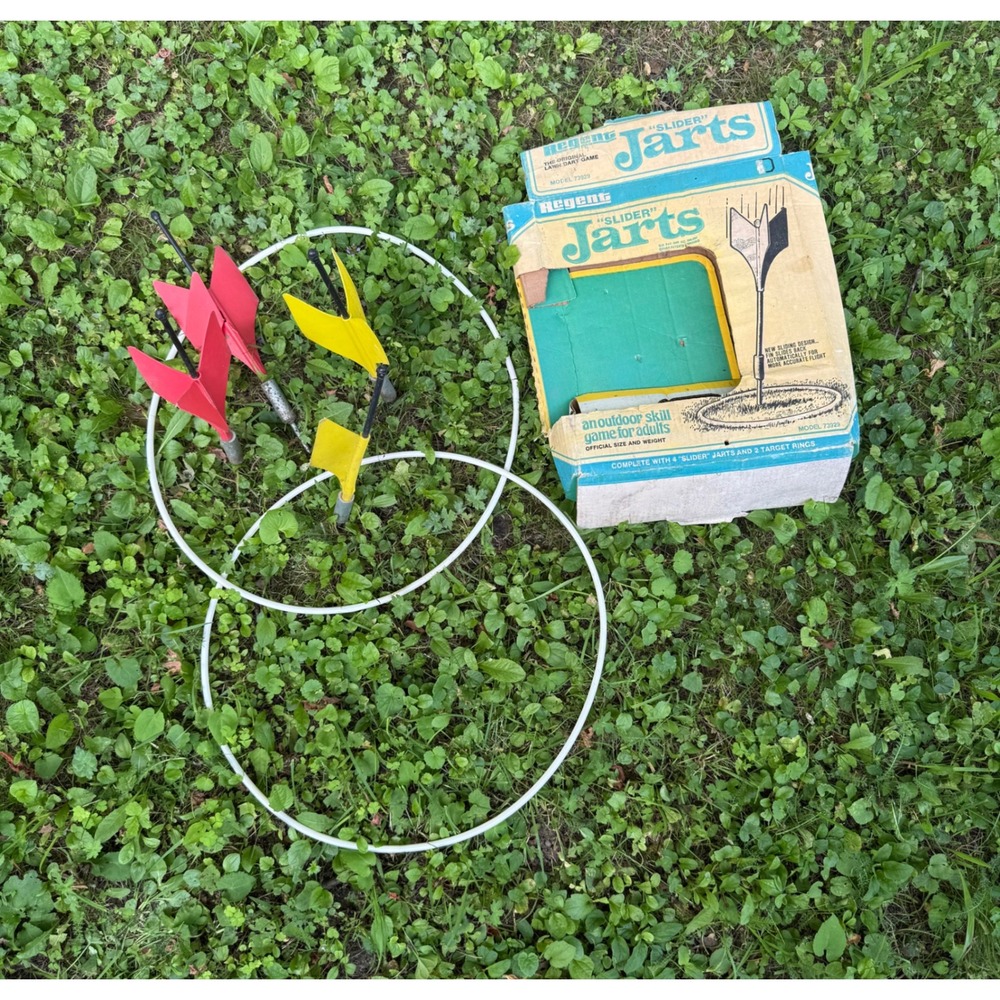 Vintage Regent Slider Jarts Lawn Dart Game COMPLETE